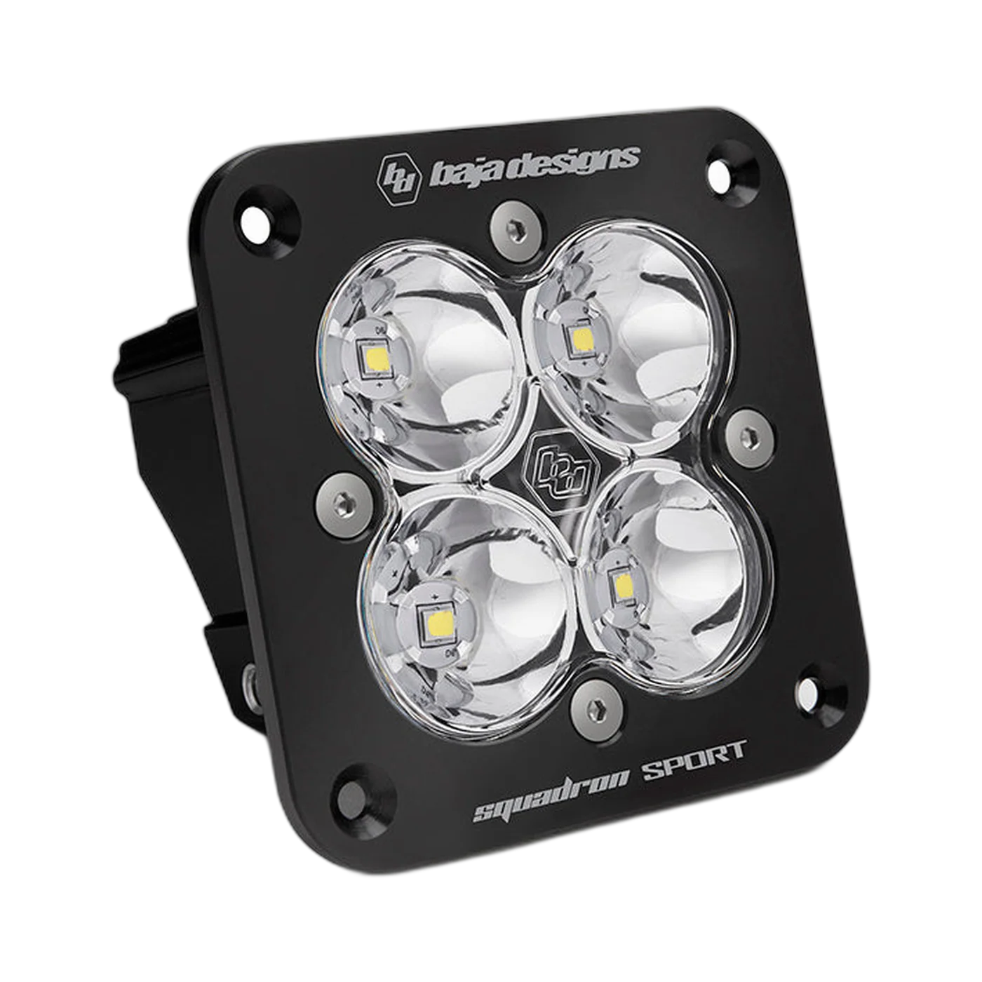 Squadron Sport Black Flush Mount LED Auxiliary Light Pod Clear Work/scene